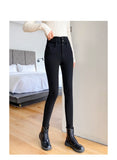  High Waist Jeans Women Feet Pants Autumn Black Gray Korean Stretch Slim Skinny Pencil Denim Trousers Female Mart Lion - Mart Lion