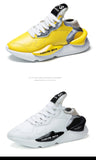 Vintage Yellow Men's Trendy Sneakers Autumn Brand Leather Casual Shoes Men Unisex Luxury Designer Platform Sneakers