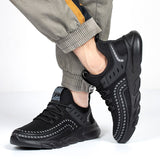 Black Non-Slip Wear-Resistant Men's Work Safety Shoes Light And Construction Site Protective Boots Mart Lion   