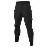 Men's Side Pockets Black Hip Hop Casual Joggers Trousers Sport Training Gym Pants  Quick Dry Hiking Running Outdoor Pants Mart Lion Black S 