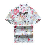 Aloha Shirts Men's Clothes Summer Camisa Havaiana Colorful Printed Short Sleeve Hawaiian Beach Shirts Mart Lion   