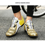 Unisex Men's Cycling Mesh Breathable Bicycle Sneakers Shoes Flat Spd Rubber Non Slip Road Bike Mart Lion   