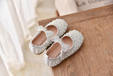 Girl Princess Shoes Children Bow Rhinestone Leather Kids Baby Party Student Flat Mart Lion   