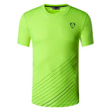 jeansian Men's Sport Tee Shirt T-Shirt Tops Running Gym Fitness Workout Football Short Sleeve Dry Fit LSL1050 Black2 Mart Lion LSL115-GreenYellow US S China