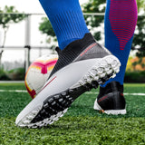 Breathable Mesh Men's Football Shoes TF/FG High-Level Socks After Wear-Resisting Football Sneakers Mart Lion   