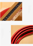 Genuine Leather Belts for Women Soild Automatic Buckle Waist Belt for Jeans Pants Red White Pasek Damski Niebieski Mart Lion   