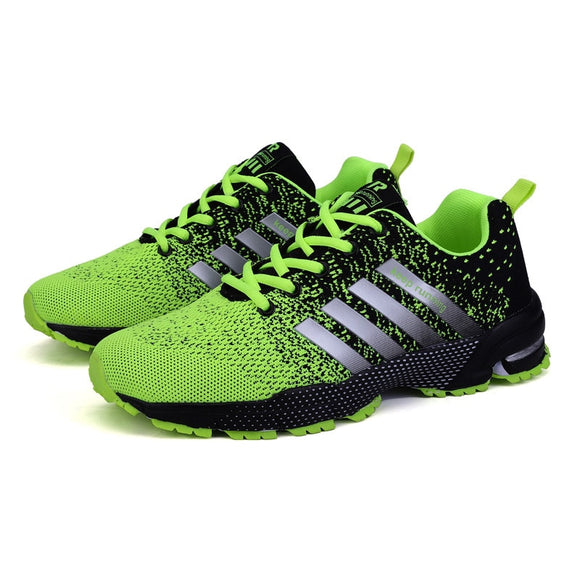Running Shoes Men's Sneakers Breathable Running Trainers Women Zapatillas Deportivas Hombre Mart Lion Green-8702 35 