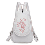 Hot White Women Backpack Female Washed Soft Leather Backpacks Ladies Sac A Dos School Bags for Girls Travel Back Pack Rucksacks Mart Lion G China 