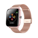 Smart Watch Men's Women Heart Rate Fitness Tracker Bracelet Watch Bluetooth Call Waterproof Sport Smartwatch For Android IOS Mart Lion Golden steel  