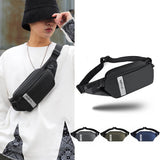 Waterproof Multi-Function Crossbody Bag For Men's Chest Bag Casual Sports Belt Bags Solid Color Male Banana Waist Pack Mart Lion   