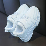 Kids White Sneakers Leisure Chunky Concise Boys Girls Sport Shoes Running All-match Children Trainers Mart Lion   
