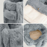 Luxury Faux Fur Tote Bag Designer Soft Plush Women Handbags Pluffy Shoulder Crossbody Bags Warm Winter Big Shopper Purses Mart Lion   