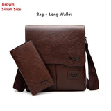 Men's Bag 2PC/Set Leather Messenger Shoulder Bags Crossbody Casual Bags Mart Lion Brown 1505-1-8068 China 