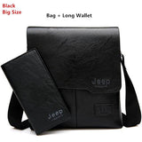 Men's Bag 2PC/Set Leather Messenger Shoulder Bags Crossbody Casual Bags Mart Lion Black 1505-2-8068 China 