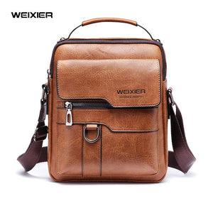 Men's Crossbody Bag Shoulder Bags Vintage Handbags Large Capacity PU Leather Bag Messenger Tote Bag purse Mart Lion   