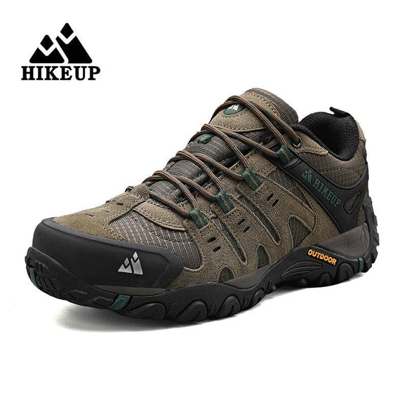 Men's Hiking Shoes Suede Leather Outdoor Wear-resistant Men's Trekking Walking Hunting Tactical Sneakers Mart Lion Khaki 40 CN