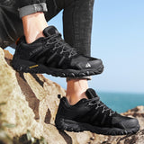 Men's Hiking Shoes Suede Leather Outdoor Wear-resistant Men's Trekking Walking Hunting Tactical Sneakers Mart Lion   