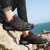 Men's Hiking Shoes Suede Leather Outdoor Wear-resistant Men's Trekking Walking Hunting Tactical Sneakers Mart Lion   