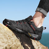 Men's Hiking Shoes Suede Leather Outdoor Wear-resistant Men's Trekking Walking Hunting Tactical Sneakers Mart Lion   