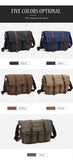 Men's Messenger Bags Shoulder vintage Canvas Crossbody Pack Retro Casual Office Travel Mart Lion   