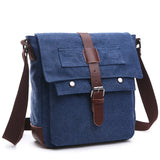 Men's Messenger Bags Shoulder vintage Canvas Crossbody Pack Retro Casual Office Travel Mart Lion blue small  