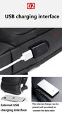 Men's Multifunction Anti-theft USB Shoulder Bag Crossbody Travel Sling Chest Bags Pack Messenger Pack Mart Lion   