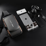 Men's Multifunction Anti-theft USB Shoulder Bag Crossbody Travel Sling Chest Bags Pack Messenger Pack Mart Lion   