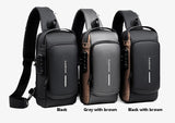 Men's Multifunction Anti-theft USB Shoulder Bag Crossbody Travel Sling Chest Bags Pack Messenger Pack Mart Lion   