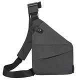 Men's Travel Fino Bag Burglarproof Shoulder Holster Anti Theft Security Strap Digital Storage Chest Bags Mart Lion Gray left  