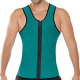 Men's Waist Trainer Vest Neoprene Corset Compression Sweat Body Shaper Slimming Shirt Workout Suit Mart Lion Green S China