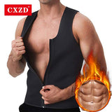 Men's Waist Trainer Vest Neoprene Corset Compression Sweat Body Shaper Slimming Shirt Workout Suit Mart Lion   