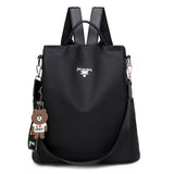 Multifunctional Anti-theft Backpacks Oxford Shoulder Bags for Teenagers Girls Large Capacity Travel School Bag Mart Lion 911-Black China 