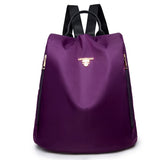 Multifunctional Anti-theft Backpacks Oxford Shoulder Bags for Teenagers Girls Large Capacity Travel School Bag Mart Lion Pure-purple China 
