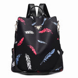 Multifunctional Anti-theft Backpacks Oxford Shoulder Bags for Teenagers Girls Large Capacity Travel School Bag Mart Lion Red feather China 