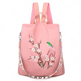 Multifunctional Anti-theft Backpacks Oxford Shoulder Bags for Teenagers Girls Large Capacity Travel School Bag Mart Lion Embroidery-pink2 China 