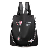 Multifunctional Anti-theft Backpacks Oxford Shoulder Bags for Teenagers Girls Large Capacity Travel School Bag Mart Lion Embroidery black1 China 