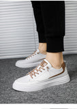 Sneakers Men's Casual Shoes Lightweight Breathable White Tenis Shoes Flat Lace-Up Travel Zapatos Deportivos Mart Lion   