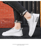Sneakers Men's Casual Shoes Lightweight Breathable White Tenis Shoes Flat Lace-Up Travel Zapatos Deportivos Mart Lion   