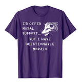 Opossum Meme Questionable Morals Tshirts Men's Normcore Tops Cotton T Shirts Hip Hop Cute Mart Lion   