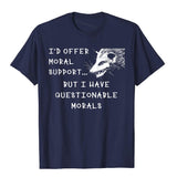 Opossum Meme Questionable Morals Tshirts Men's Normcore Tops Cotton T Shirts Hip Hop Cute Mart Lion Navy XS 
