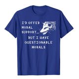 Opossum Meme Questionable Morals Tshirts Men's Normcore Tops Cotton T Shirts Hip Hop Cute Mart Lion Royal Blue XS 
