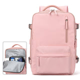 Pink Women Travel Backpack Waterproof Travel Luggage Bags Large Capacity USB Charging Port Backpack Mart Lion   