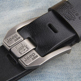 Luxury Designer Belts for Men's Vintage Spilt Genuine Leather Pin Buckle Waist Strap Belt for Jeans Mart Lion Black A China 100cm