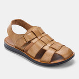 Leather Men Sandals Summer casual breathable beach summer sandals Mart Lion   