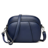 Ladies Women Crossbody Bags High Capacity Shoulder Handbag Female PU Leather Women Messenger Mart Lion Blue 19x8x15cm 