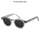 Lemtosh Style Polarized Sunglasses For Men's Vintage Classic Round Mart Lion C11 Gray Gray Size L 49mm 