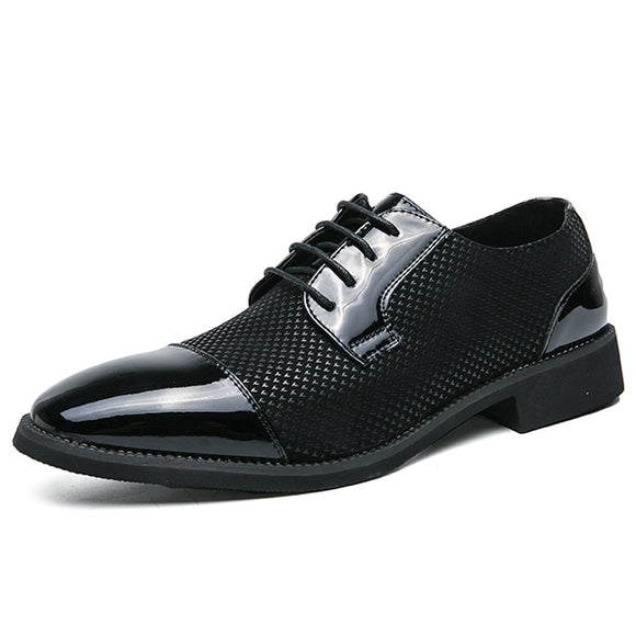 British Style Men's Dress Shoes Formal Antumn Patent Leather Buckle Strap Oxfords Mart Lion Black 6.5 