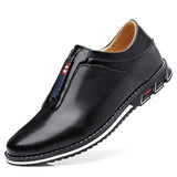 Solid Microfiber Leather Men's Casual British Trendy Dress Outdoor Flat Loafers Walking Office Car Shoes Sneakers Mart Lion Black 6.5 