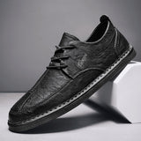 Leather Shoes Men's Sneakers Lace Up Casual Office handmade Sand Black Flats Korea Style Luxury Casual Mart Lion   