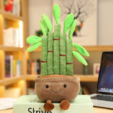 Lifelike Plush Fortune Tree Toy Stuffed Pine Bearded Trees Bamboo Potted Plant Decor Desk Window Decoration Gift for Home Kids Mart Lion Brown bamboo see description 